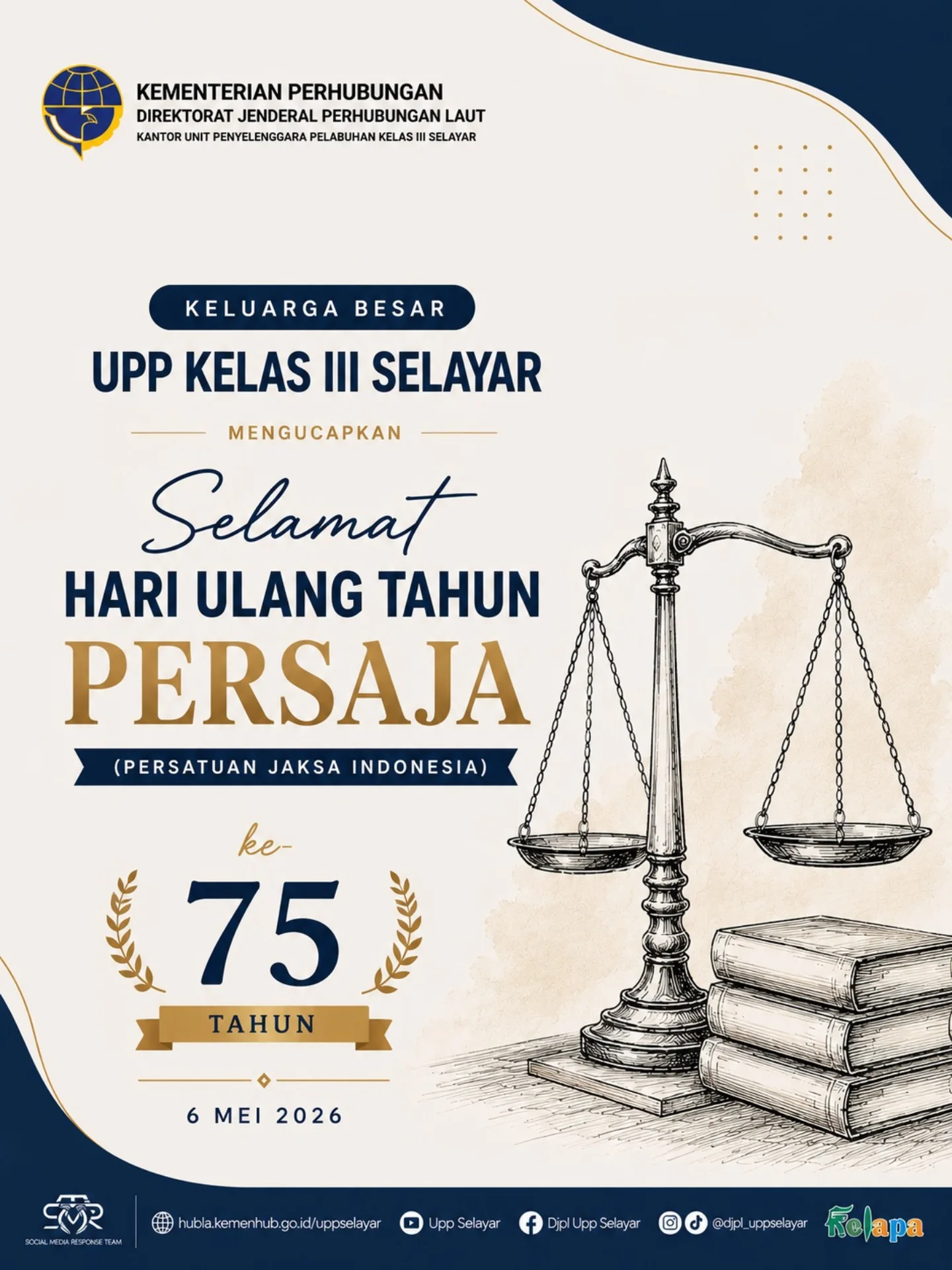 Dirgahayu Persatuan Jaksa Indonesia Ke-75